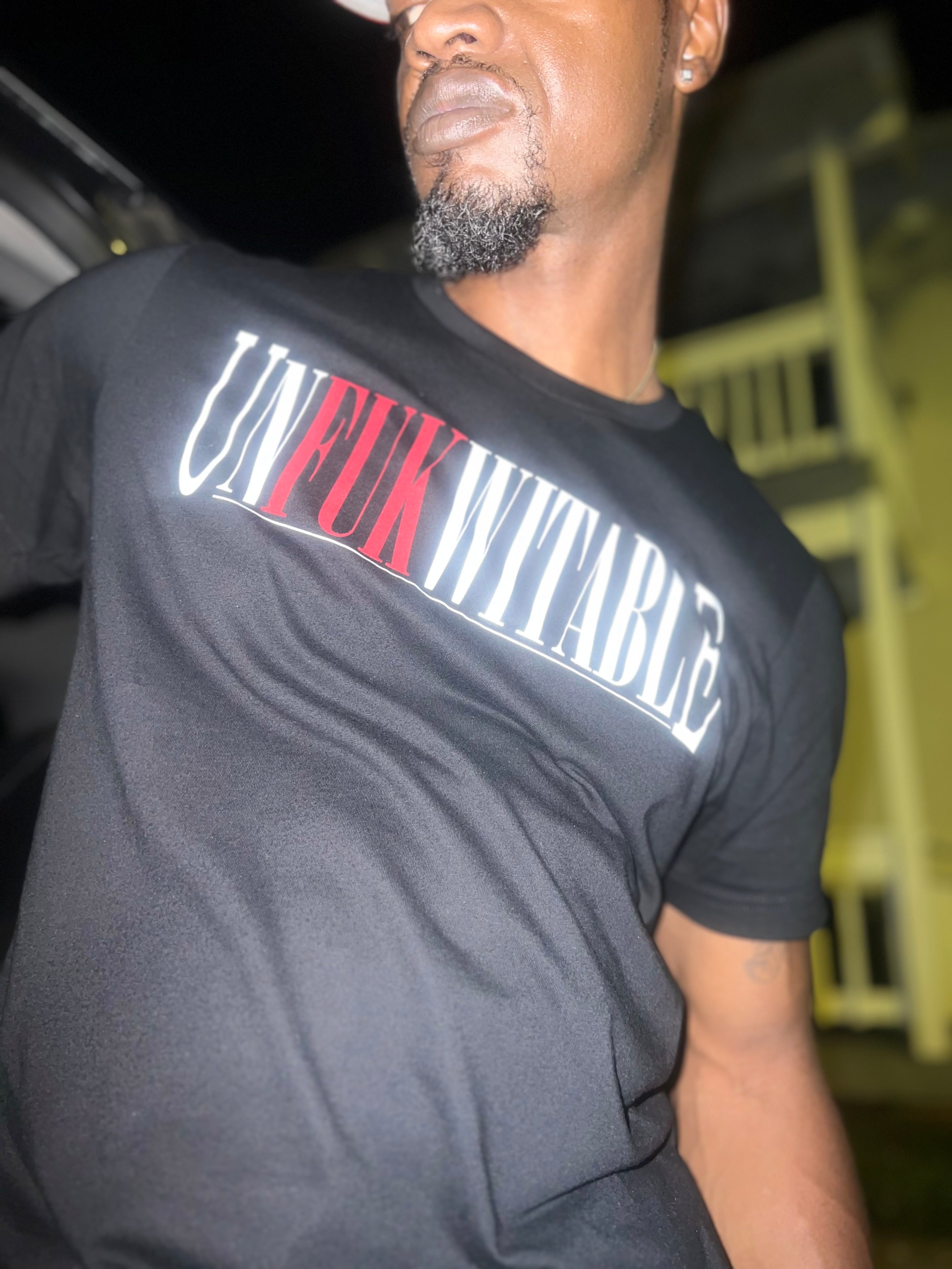 "Unfukwitable" t-shirt white/red